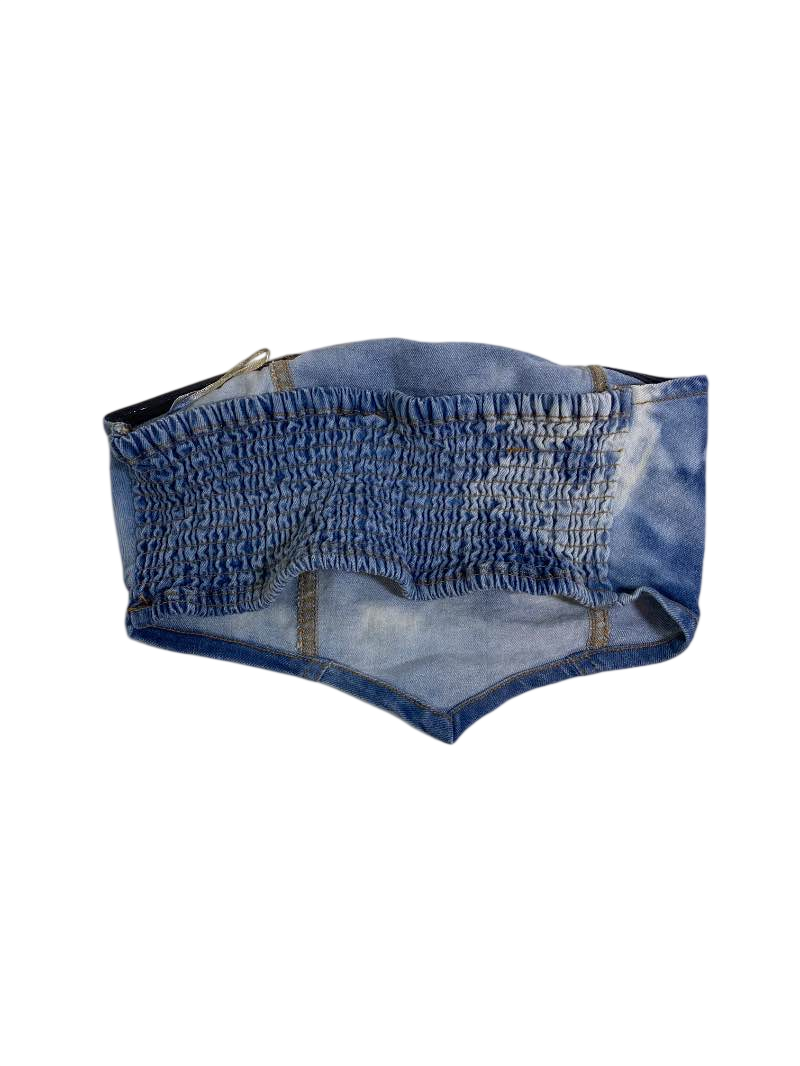 La Armario Denim Bustier Tanks