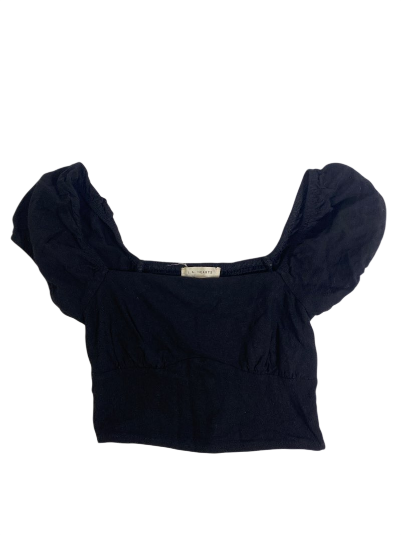 LA Hearts  Cropped Puff Sleeve Short Sleeves
