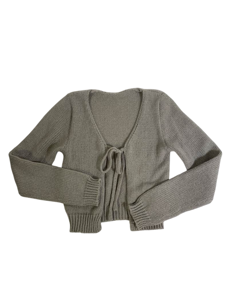 Shein  Tie-front cardigan Long Sleeves