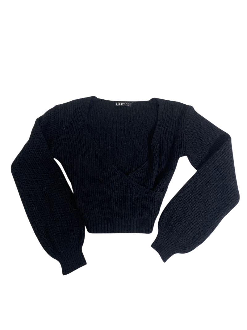 Shein  Cropped Wrap Long Sleeves