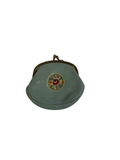 None Floral Embroidered Coin Purse Vintage