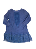 Indigo Soul  Crochet Detail Tunic Long Sleeves