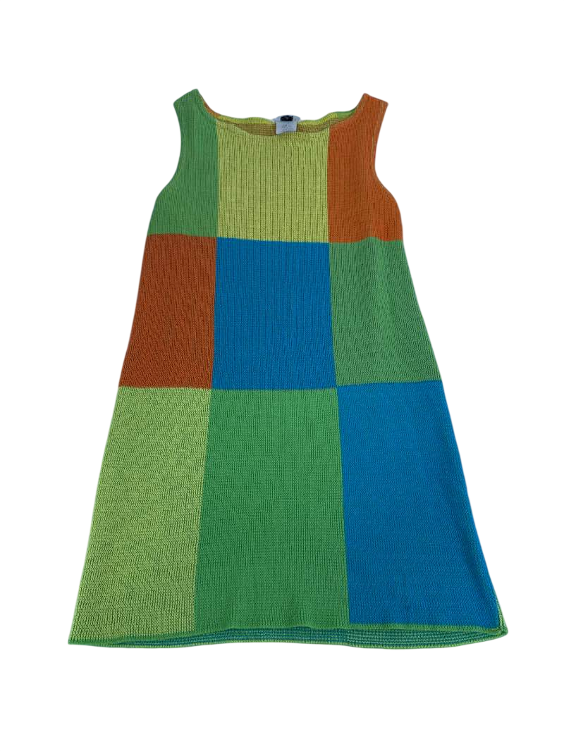 Un Deux Irois Colorblock Sleeveless Dress Vintage
