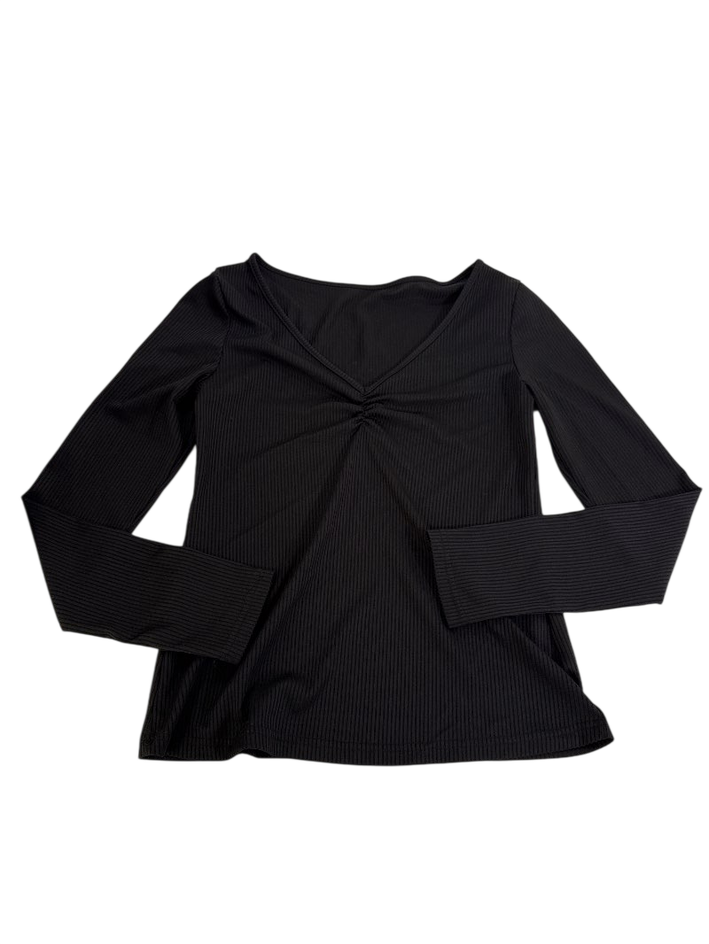 SHEIN Ruched V-Neck Long Sleeves