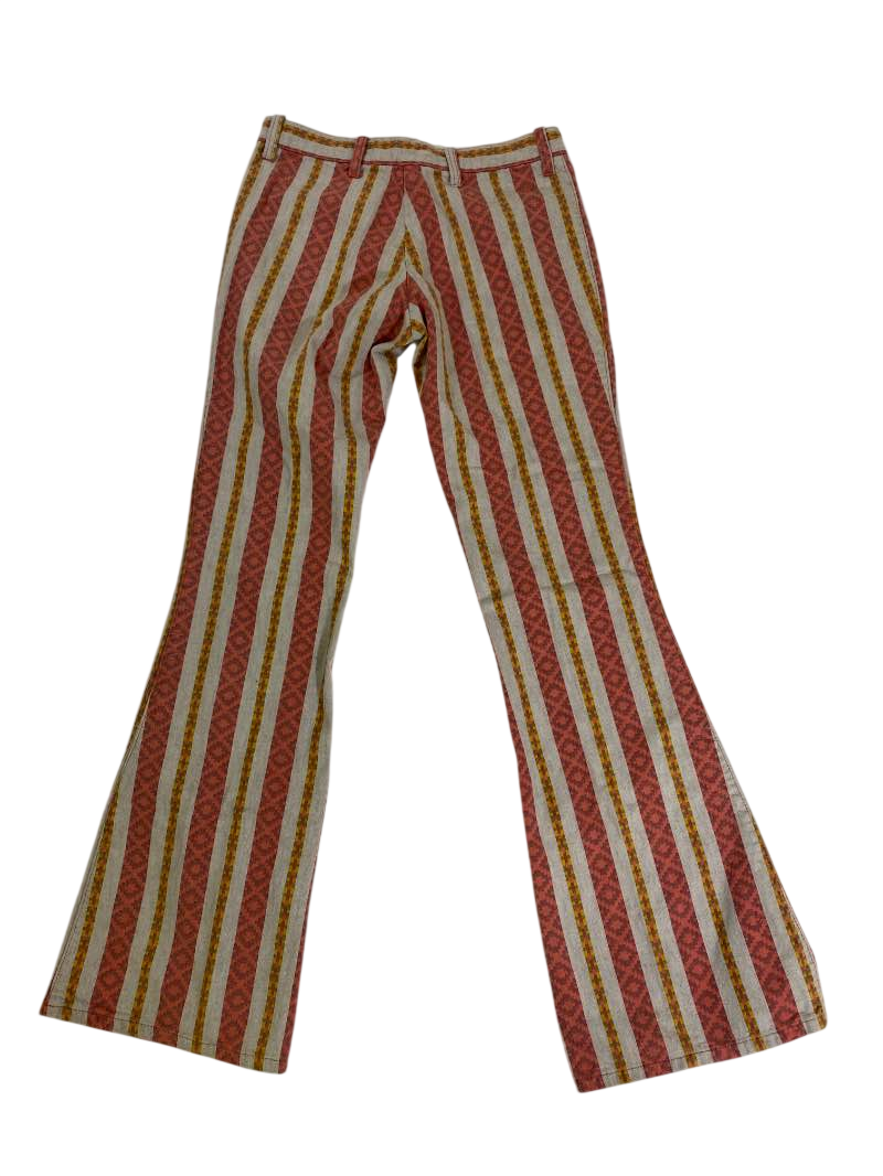 None Striped Flared Pants