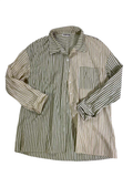 Ecowish Striped Button-Up Long Sleeves