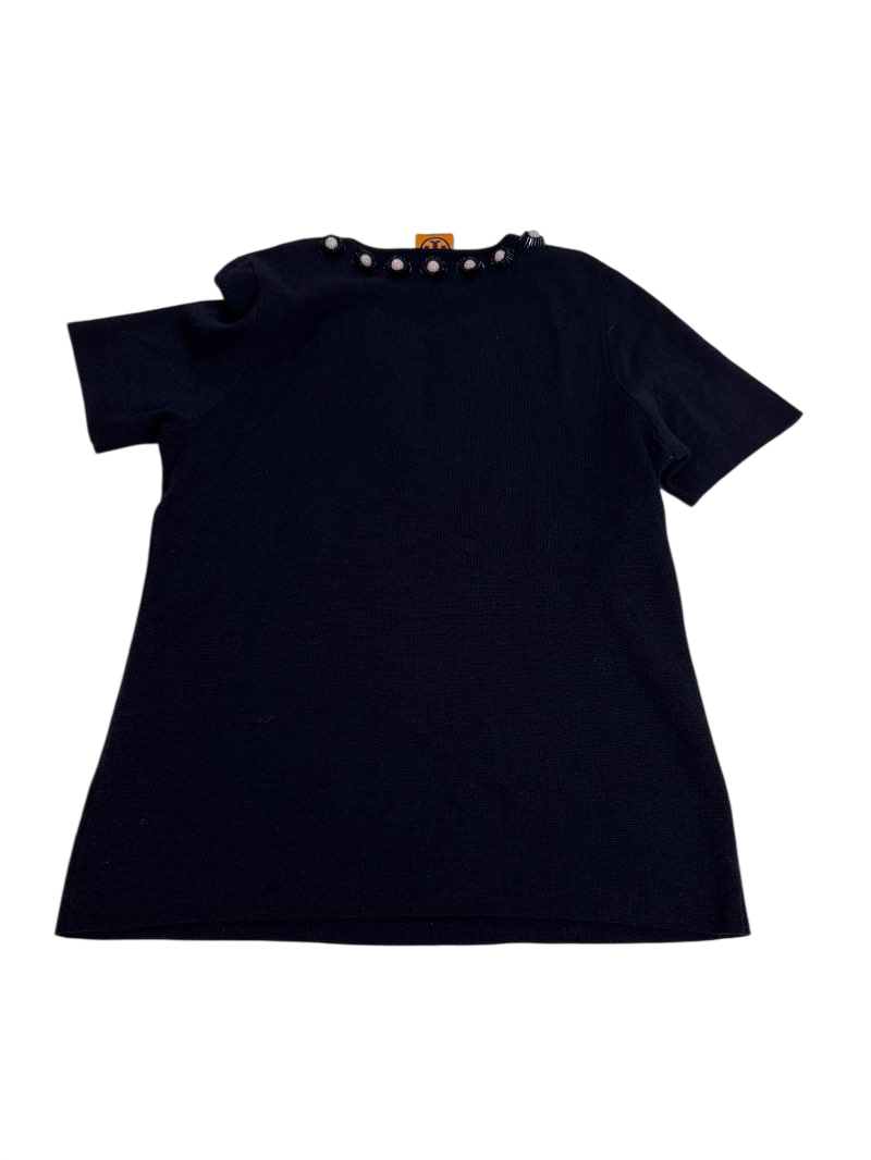Tory Burch Beaded Neckline Short Sleeves