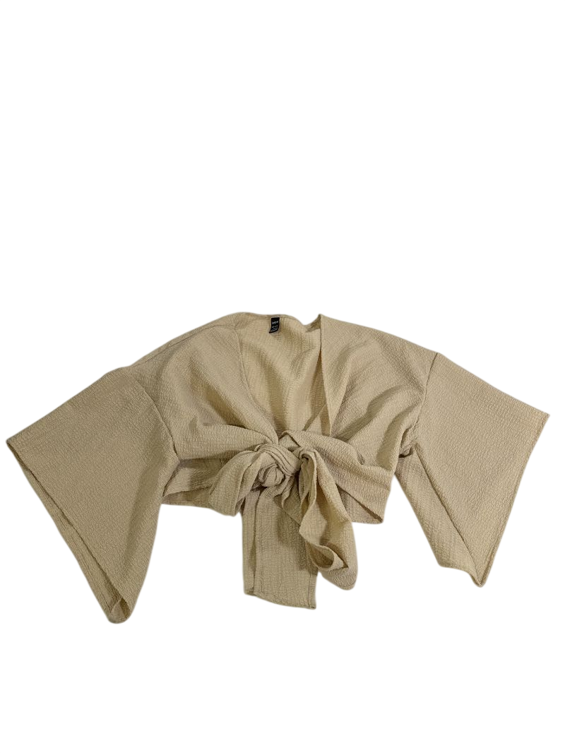 Shein Knotted crop top Short Sleeves