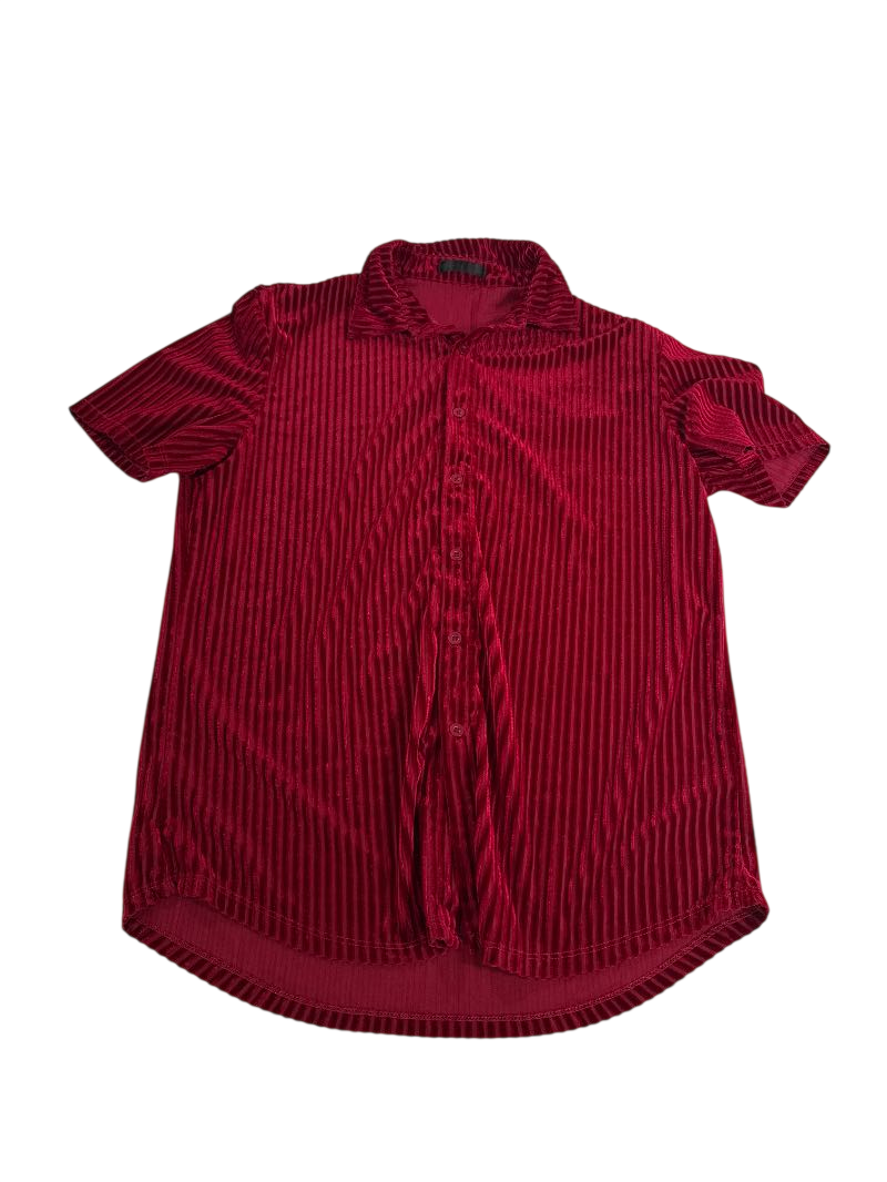 None Striped short-sleeve button-up Men's