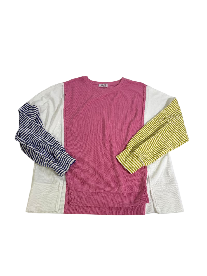 The Pink Thistle Colorblock long sleeve Long Sleeves