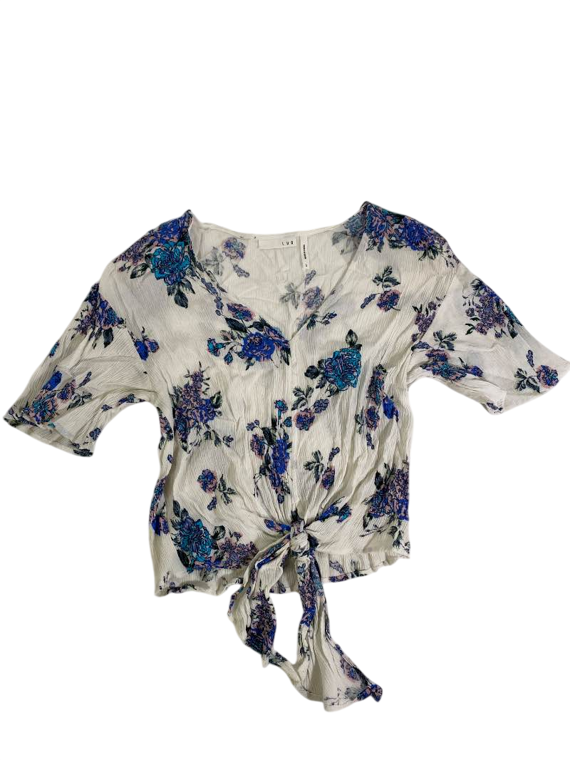 LUQ Tie-front blouse Short Sleeves