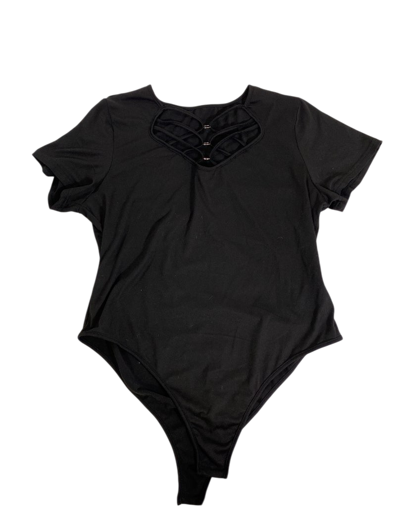 Shein  Crisscross Bodysuit Short Sleeves