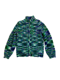 None Knitted Zippered Cardigan Vintage