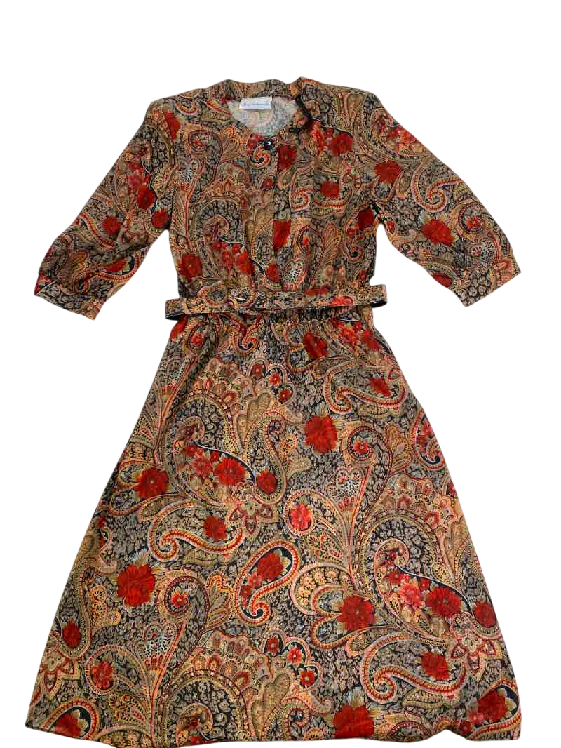 Meryl Fashion Ltd. Vintage Patterned Dress Vintage