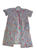 Coffee Casual  Vintage Floral Dress Vintage