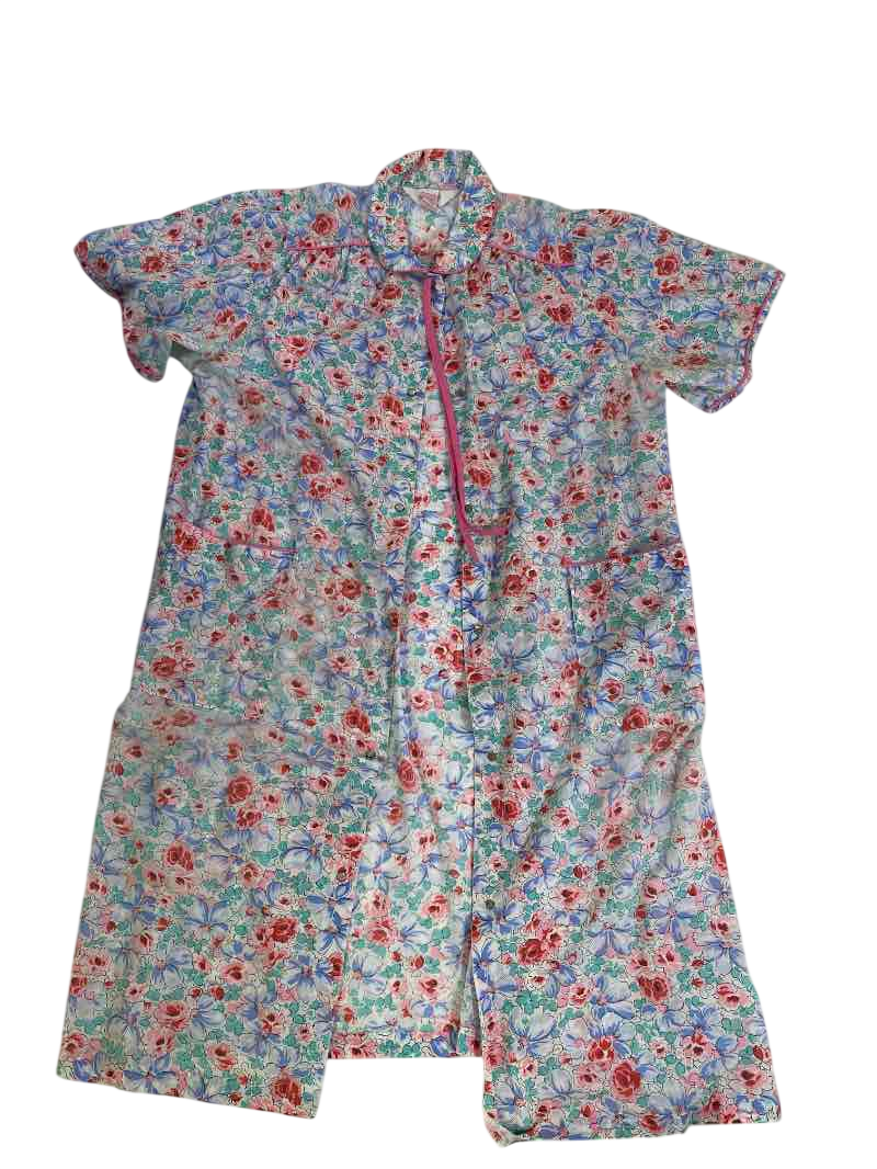 Coffee Casual  Vintage Floral Dress Vintage