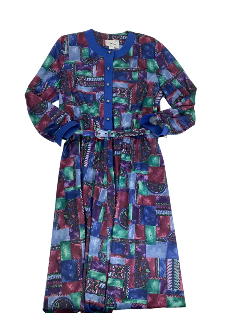 Nancy II Vintage Patterned Dress Vintage