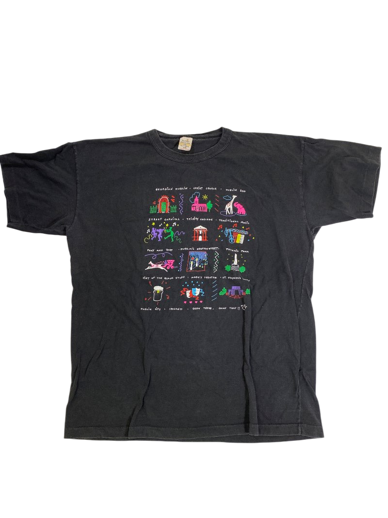 Text Print  Vintage Graphic T-Shirt Vintage