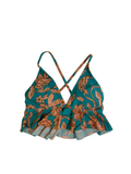 Time & Tru Ruffled cross-back swim top Swimwear