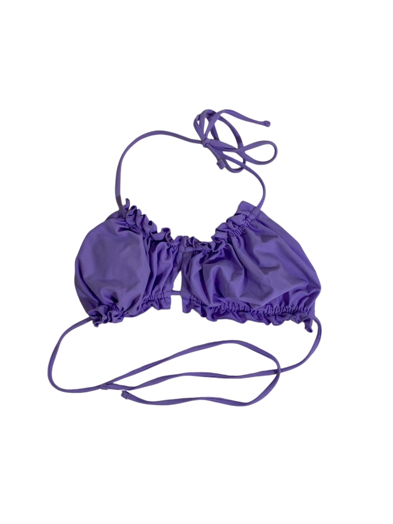 None Ruched Bikini Top Swimwear