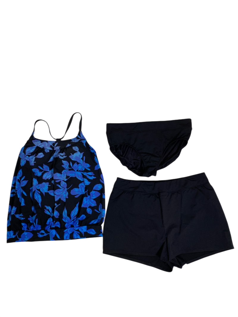 Lands End  Floral Tankini Set Swimwear