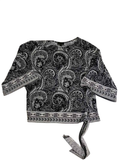 Jeans by Buffalo Paisley Tie-Waist Top Long Sleeves