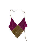 None Sequin Halter Top Tanks