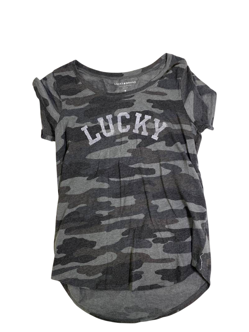 Lucky Brand  Camo Graphic Tee Short Sleeves