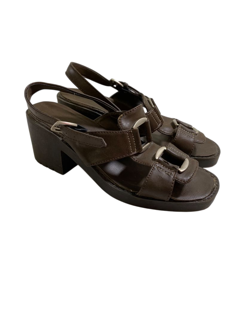 None Chunky Heeled Sandals Vintage