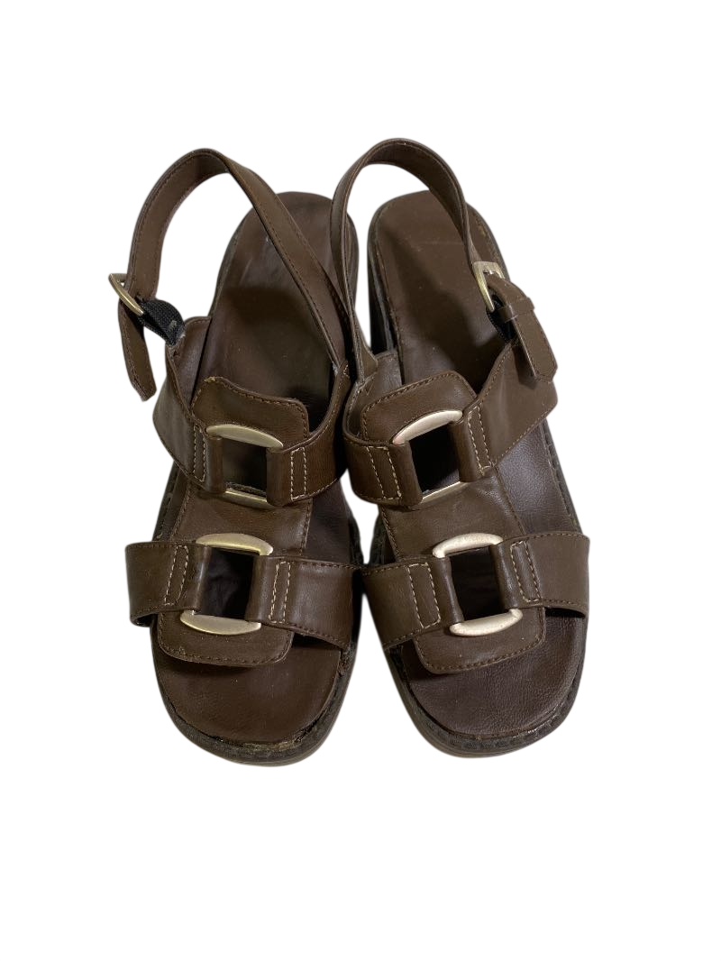 None Chunky Heeled Sandals Vintage