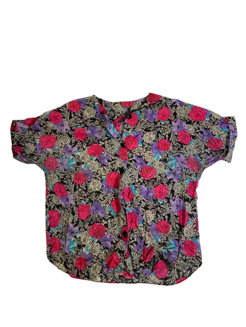 None Floral button-down blouse Vintage