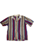 None Striped Button-Up Shirt Vintage
