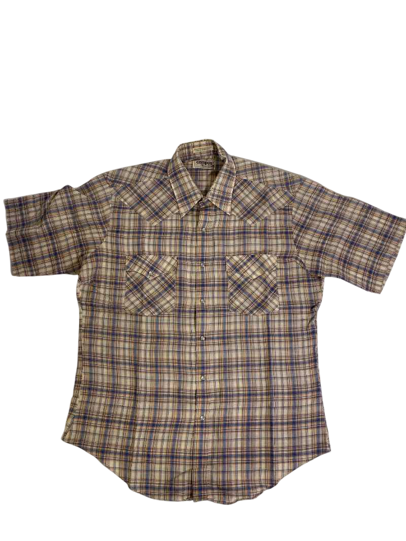 Campus  Vintage Plaid Shirt Vintage