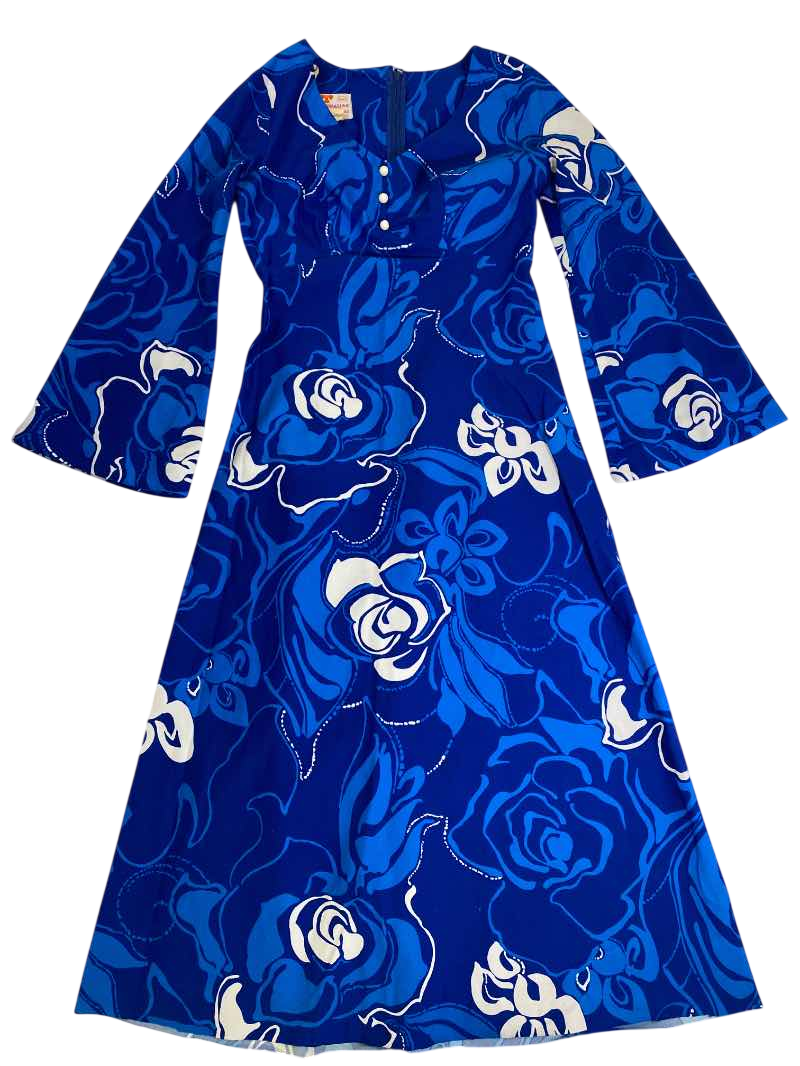 Sears  Vintage Floral Maxi Dress Vintage