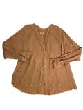Thread & Supply  Frayed Button-Up Long Sleeves