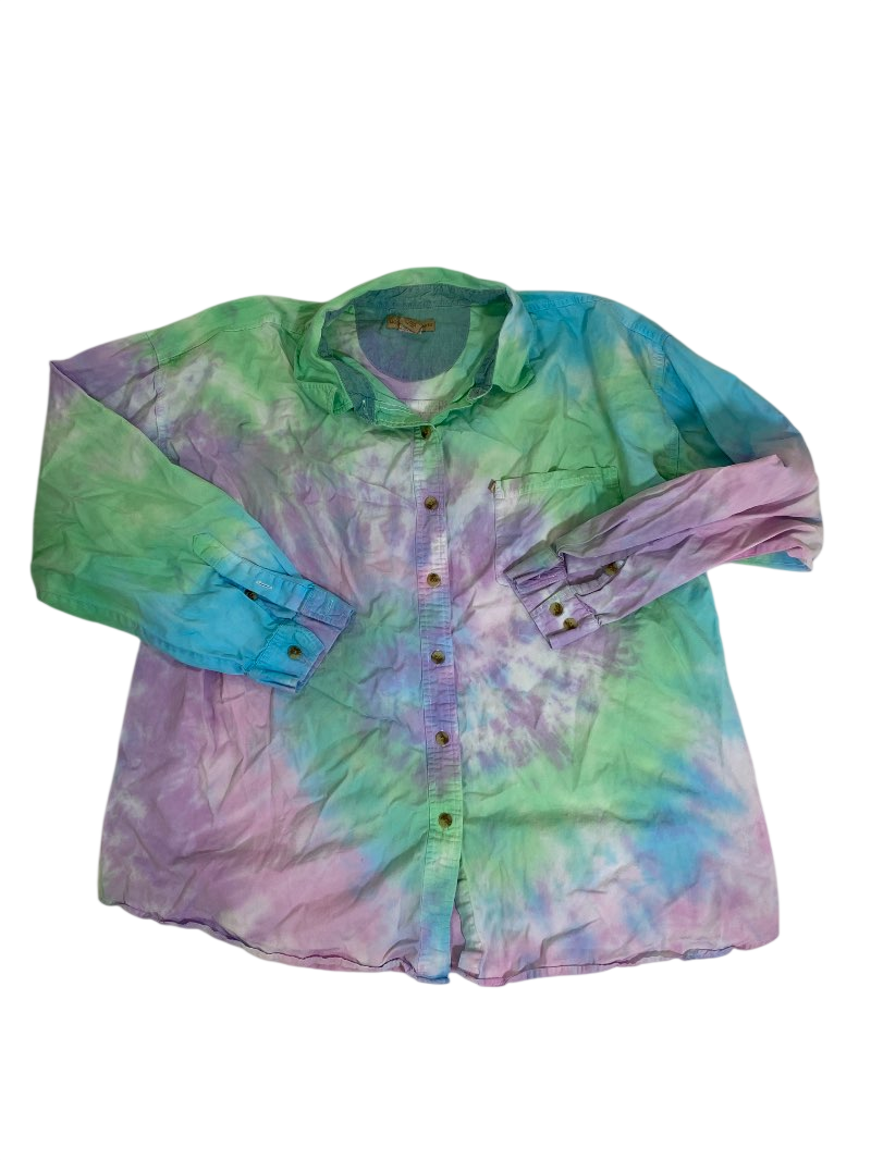 Mountain Lake  Button-Up Shirt Long Sleeves