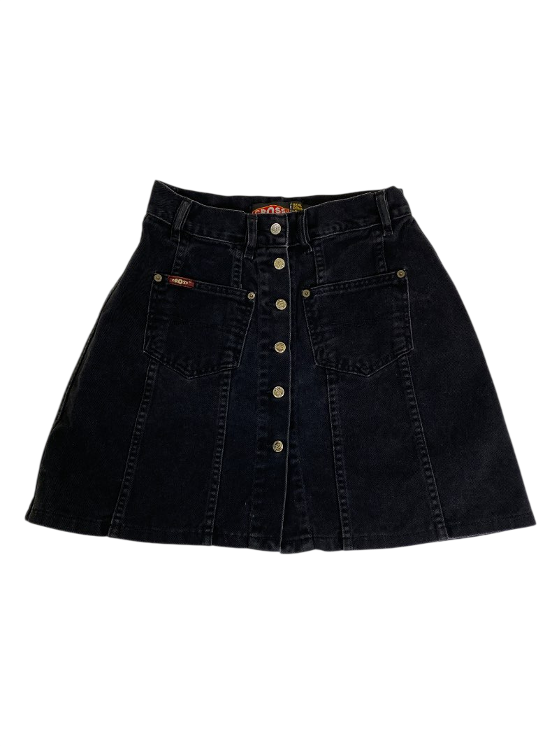 Cross A-line denim skirt Skirt