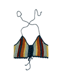 None Crochet Lace-Up Tanks