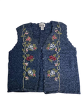 Teddi Embroidered Knit Vest Vintage