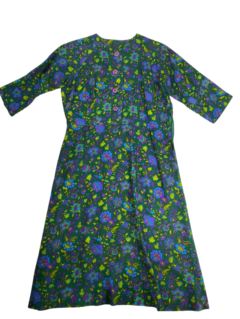 None Floral Dress Vintage