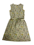 None Botanical Print Dress Vintage