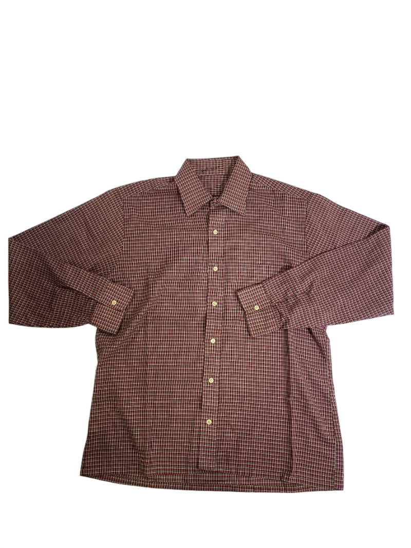 None Plaid Button-Up Shirt Vintage