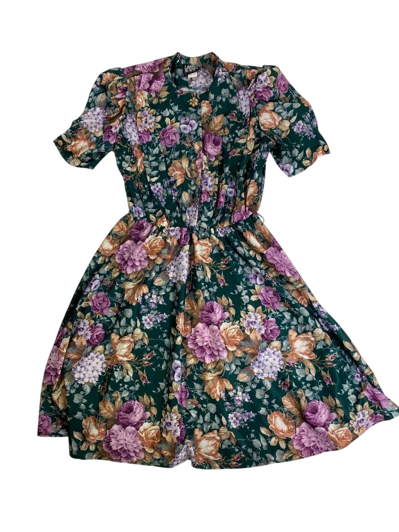 Whirlaway  Floral Midi Dress Vintage