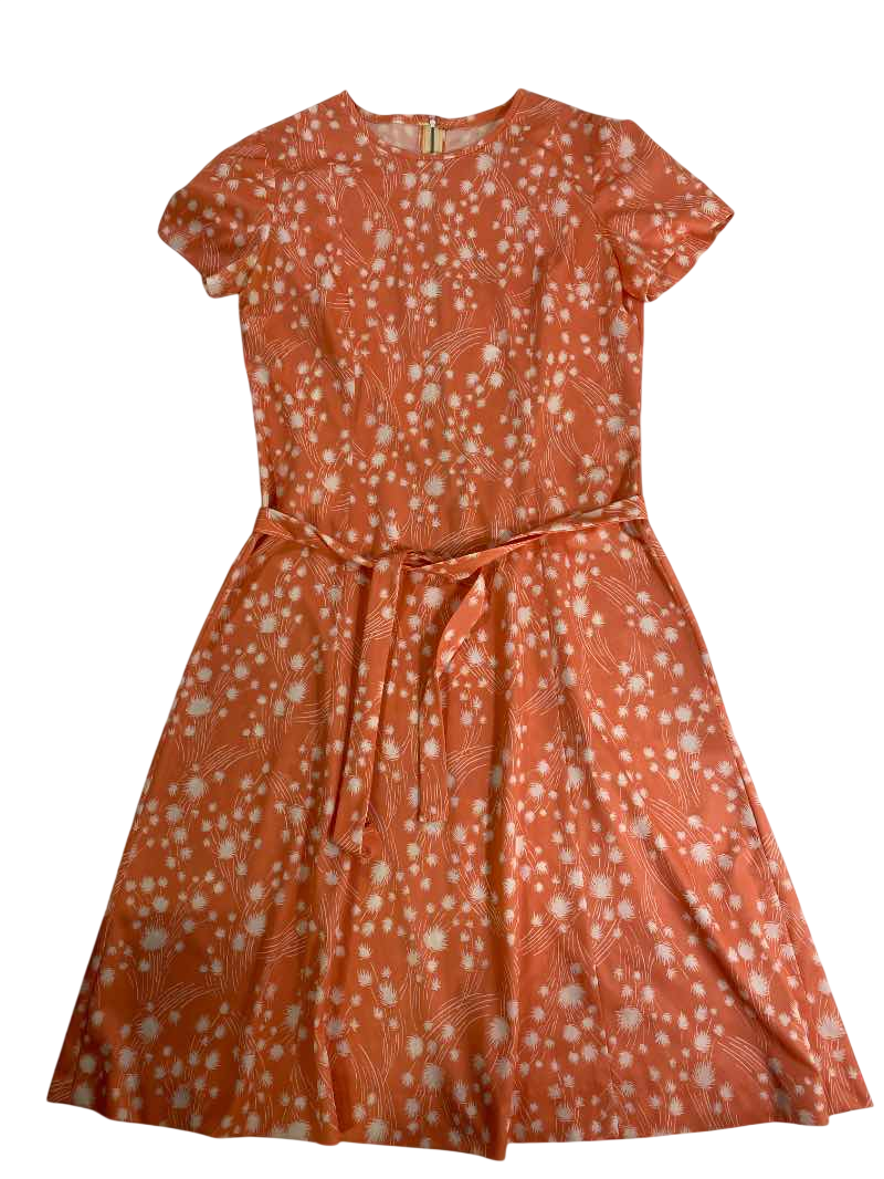 None Floral Midi Dress Vintage