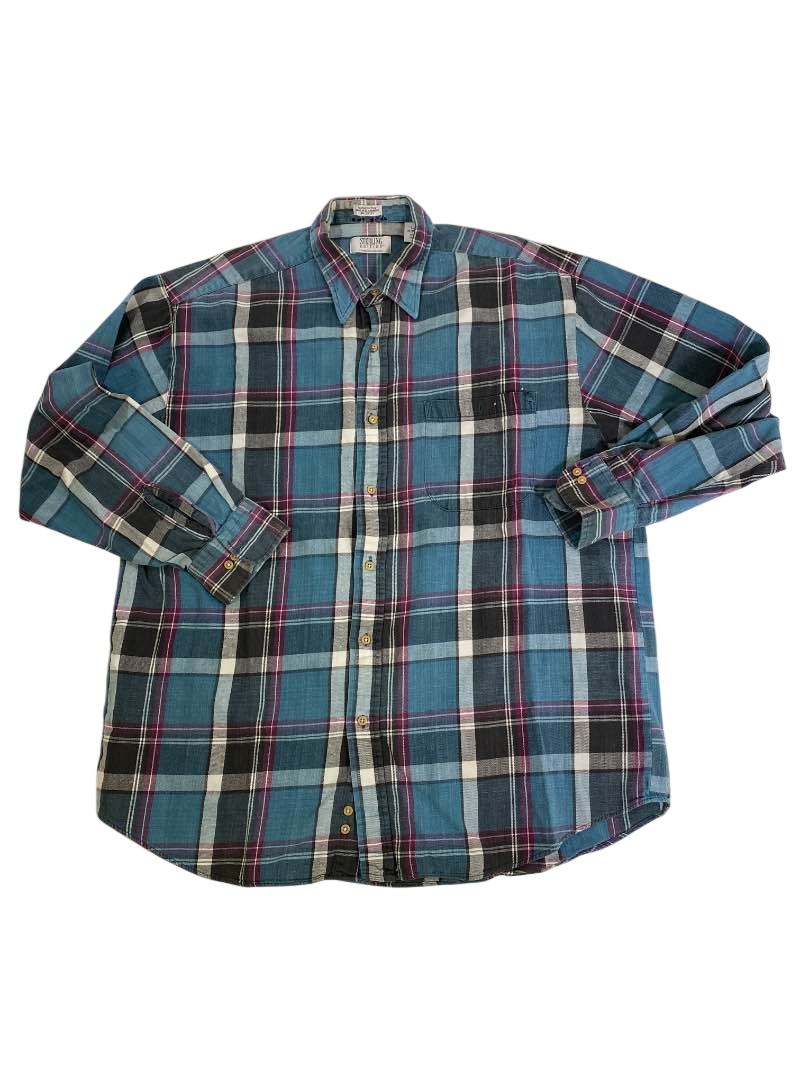 London Fog Industries  Plaid Button-Up Vintage