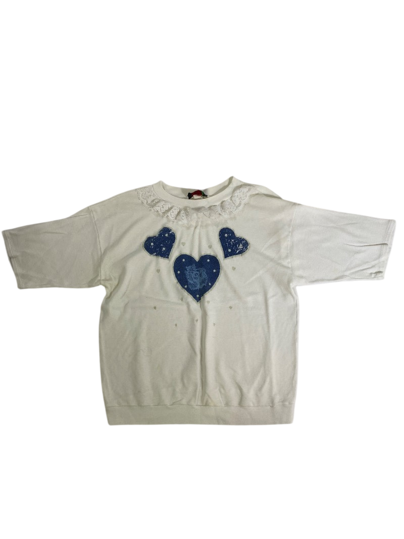 Ann Richard’s  Heart Embellished Sweatshirt Vintage