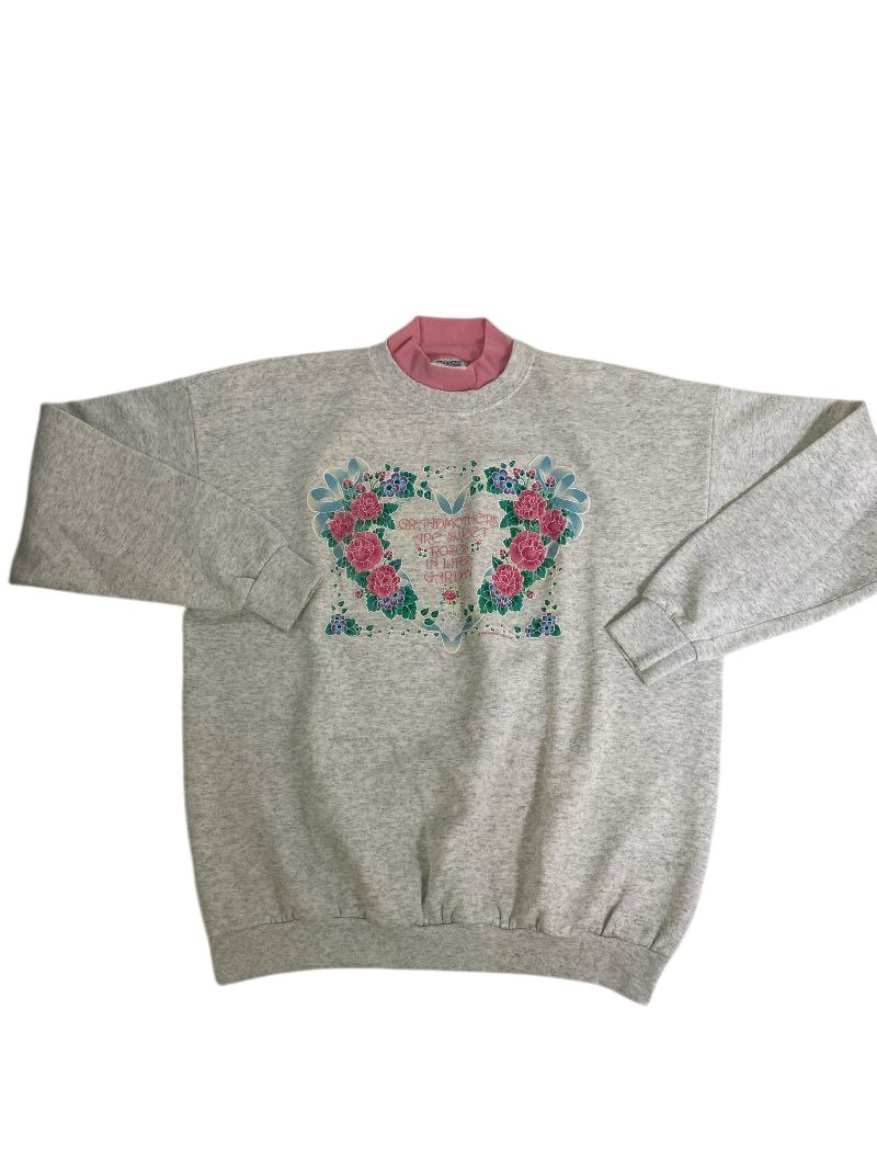 Santee  Floral Graphic Sweatshirt Vintage