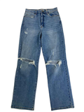 Cello Distressed Wide Leg Jeans