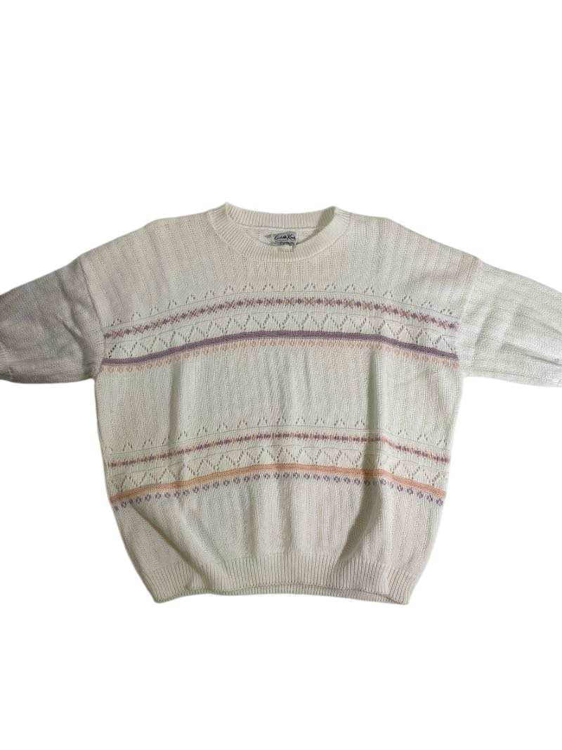 Cuddle Knit  Patterned Knit Sweater Vintage