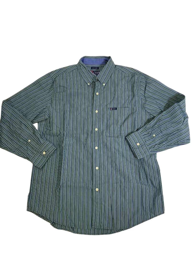 Chaps  Striped Button-Up Shirt Vintage